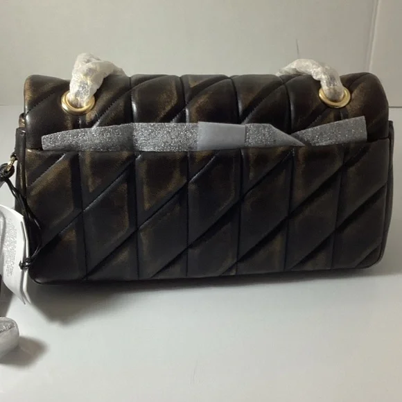 Coach Quilted Tabby 26 shoulder bag in black Nappa leather. - Picture 7 of 13